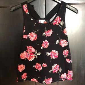 Rose print dressy tank top Size XS
